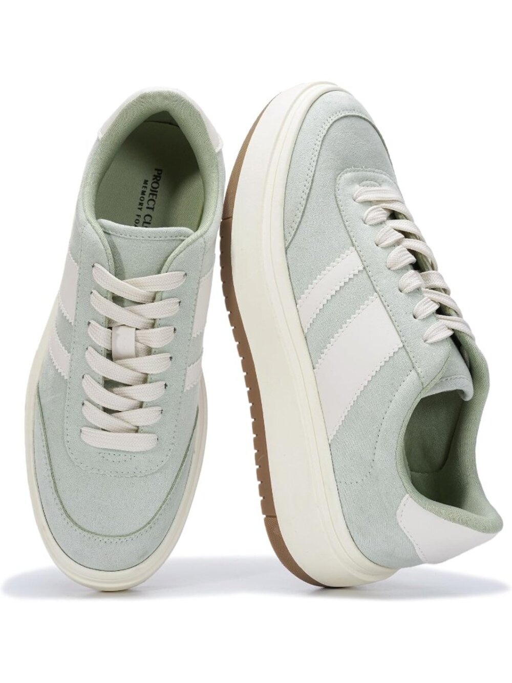 Project Cloud Women Pistachio Memory Foam Insole Footwear Platform Sneaker Shoes